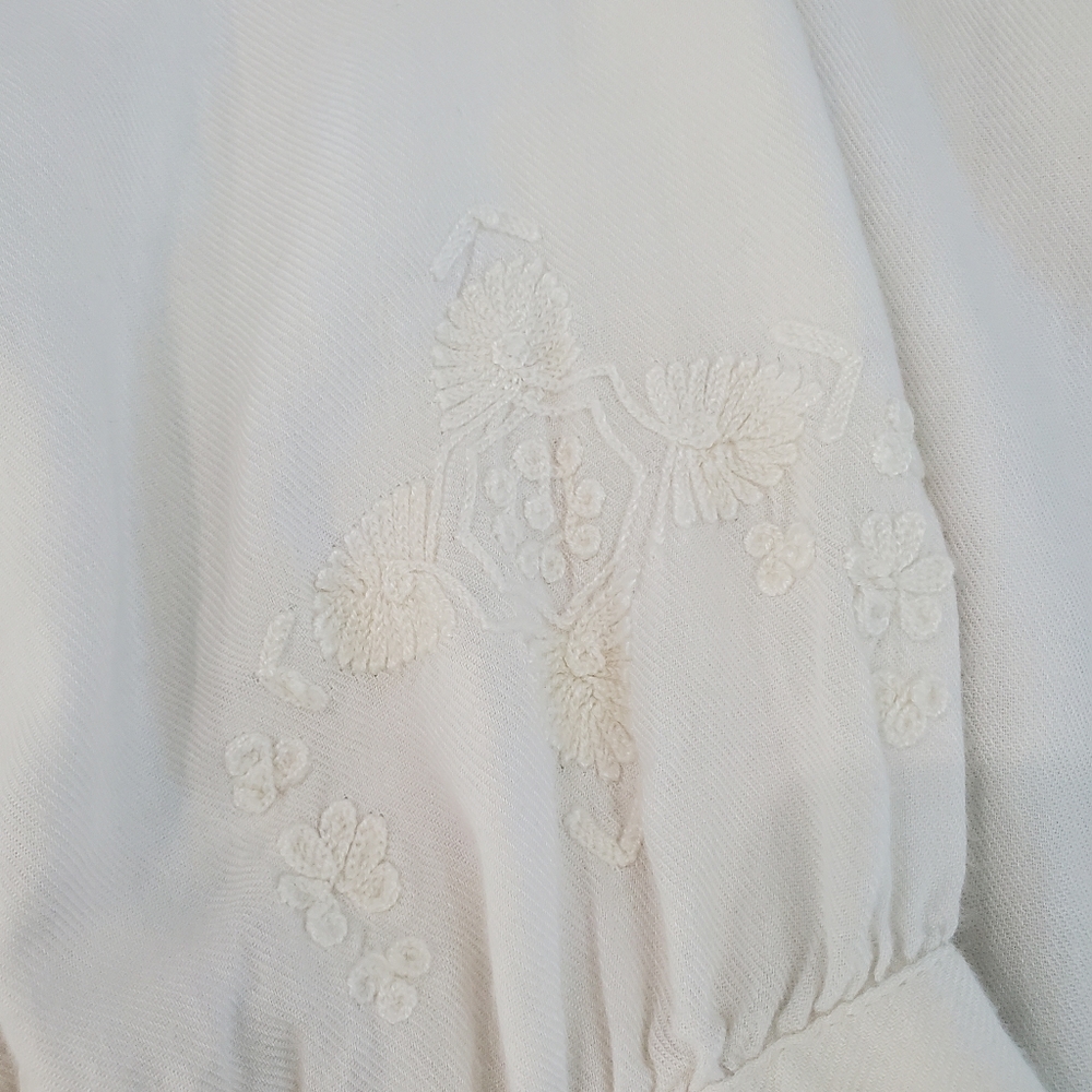 Soft Joie Cream Button-Up Top With Cording Embell… - image 5